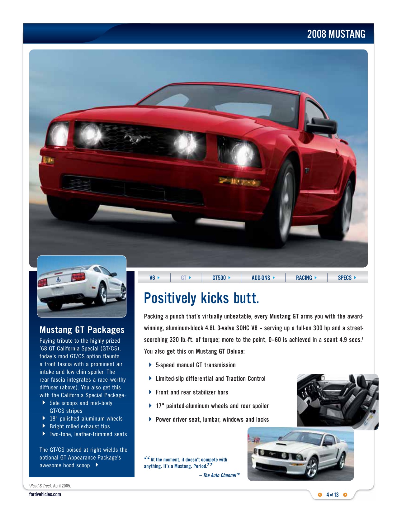 2008 Ford Mustang Brochure Page 10